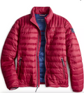 Crimson Pulse — Men's Packable Puffer Jacket